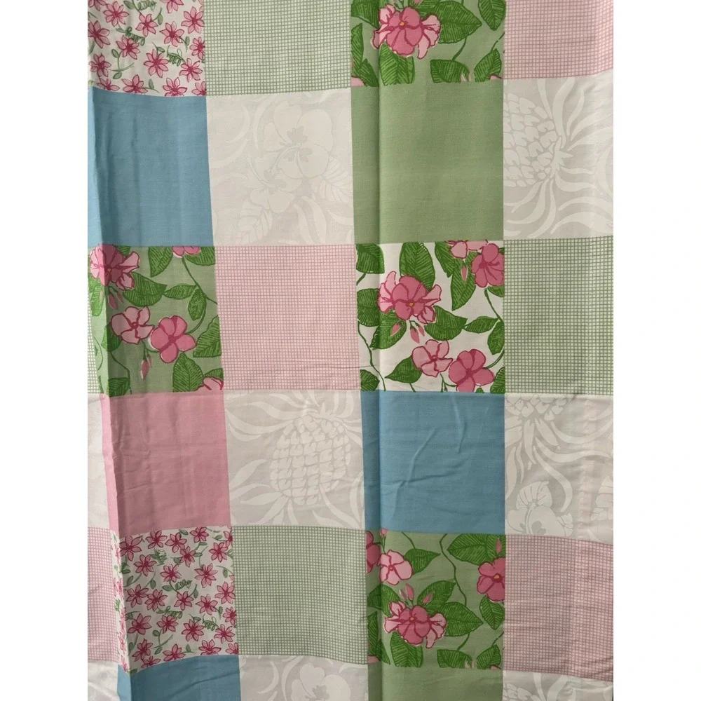 Vintage Lilly Pulitzer Home Drape Curtain Perfectly Patchwork 84x84 RARE READ
